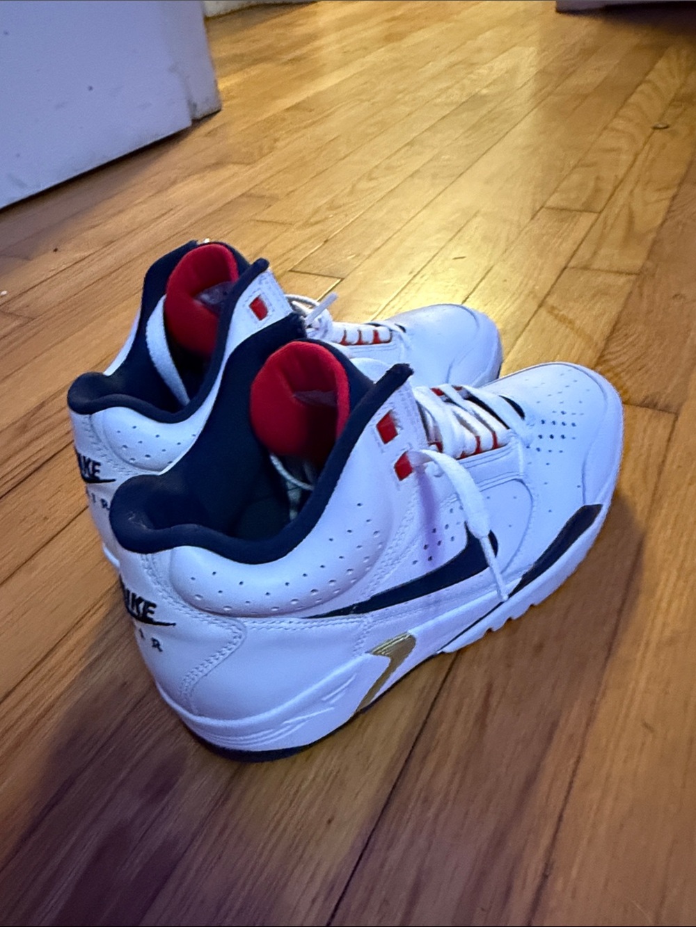 Nike White Navy Red High-Top Basketball Sneakers